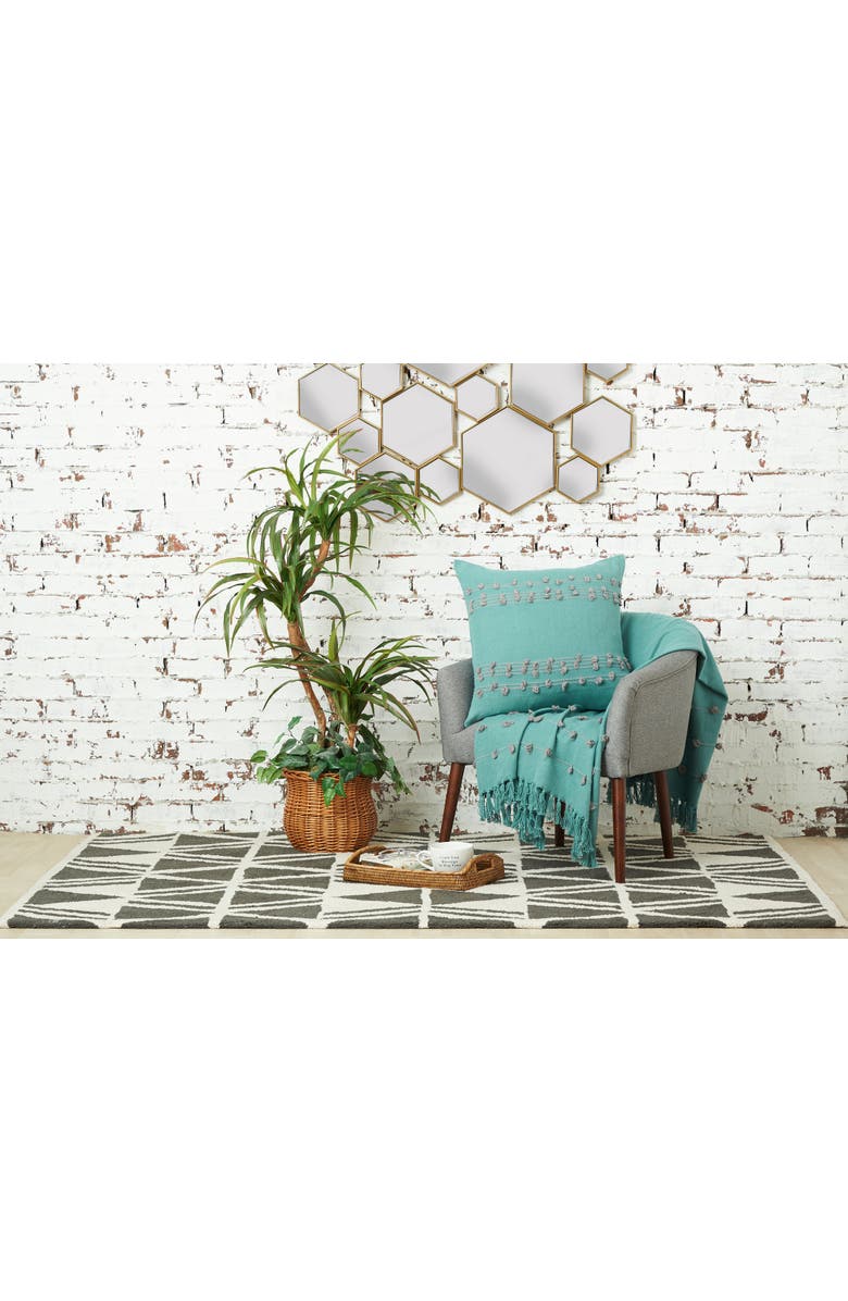 carol & frank Tabb Surf & Boulder Super Soft Cozy Accent Accent Throw Blanket, Alternate, color, Green