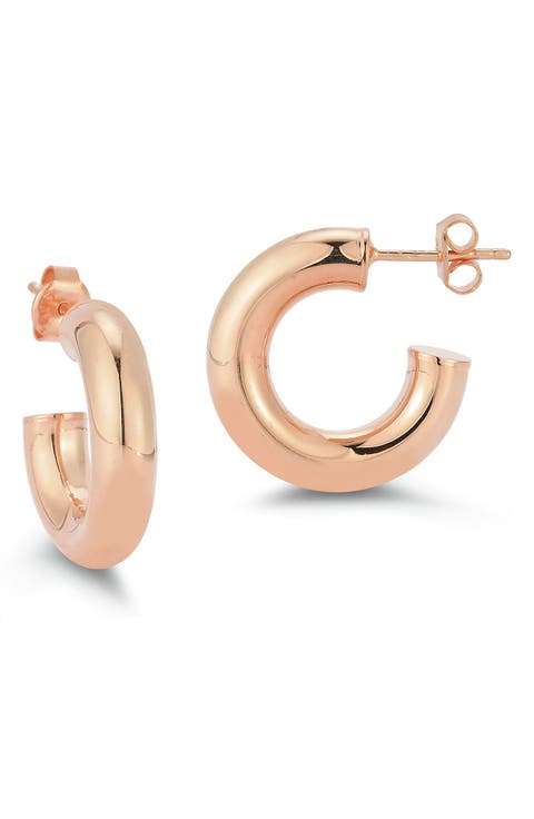 Tube Huggie Hoop Earrings