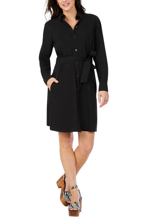 Pax Solid Long Sleeve Shirtdress