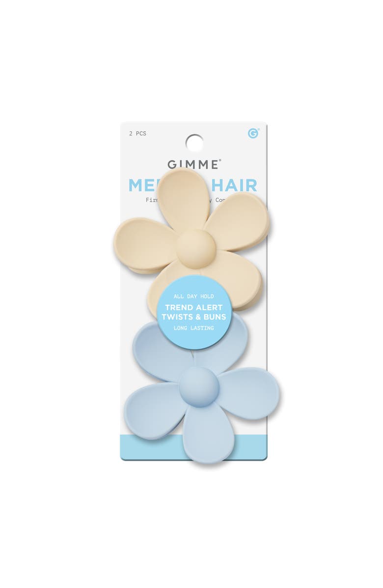 Gimme Beauty Flower Claw Clip Duo, Main, color, Blue