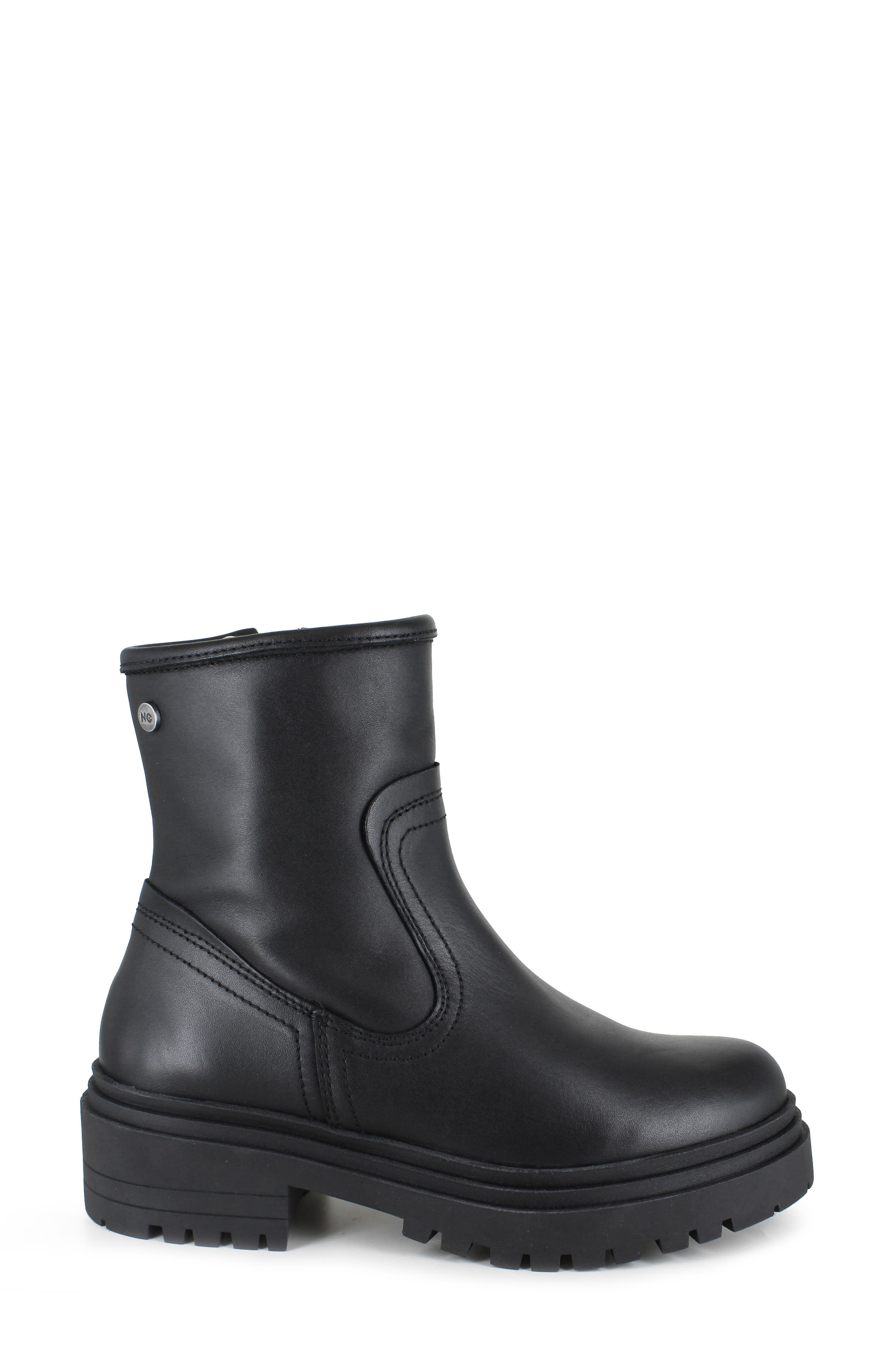 National Comfort Rafaela Platform Bootie, Alternate, color, Black Leather