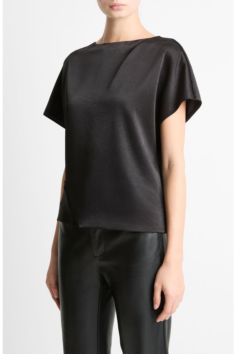 Draped Dolman Sleeve Top, Alternate, color, BLACK