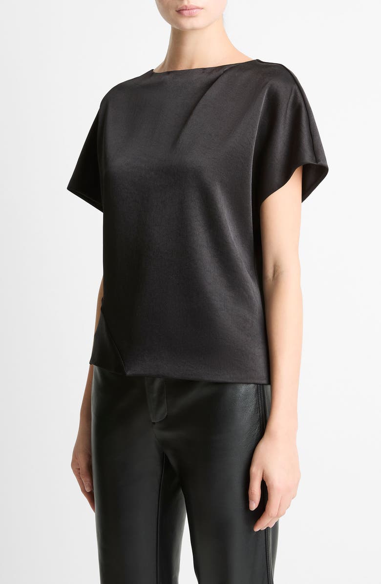 Vince Draped Dolman Sleeve Top, Alternate, color, Black
