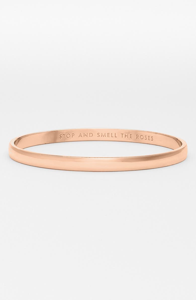 Kate Spade New York stop and smell the roses bangle, Main, color, Rose Gold