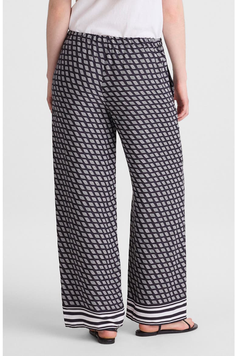 Print Pull-On Satin Pants, Alternate, color, CLASSIC NAVY