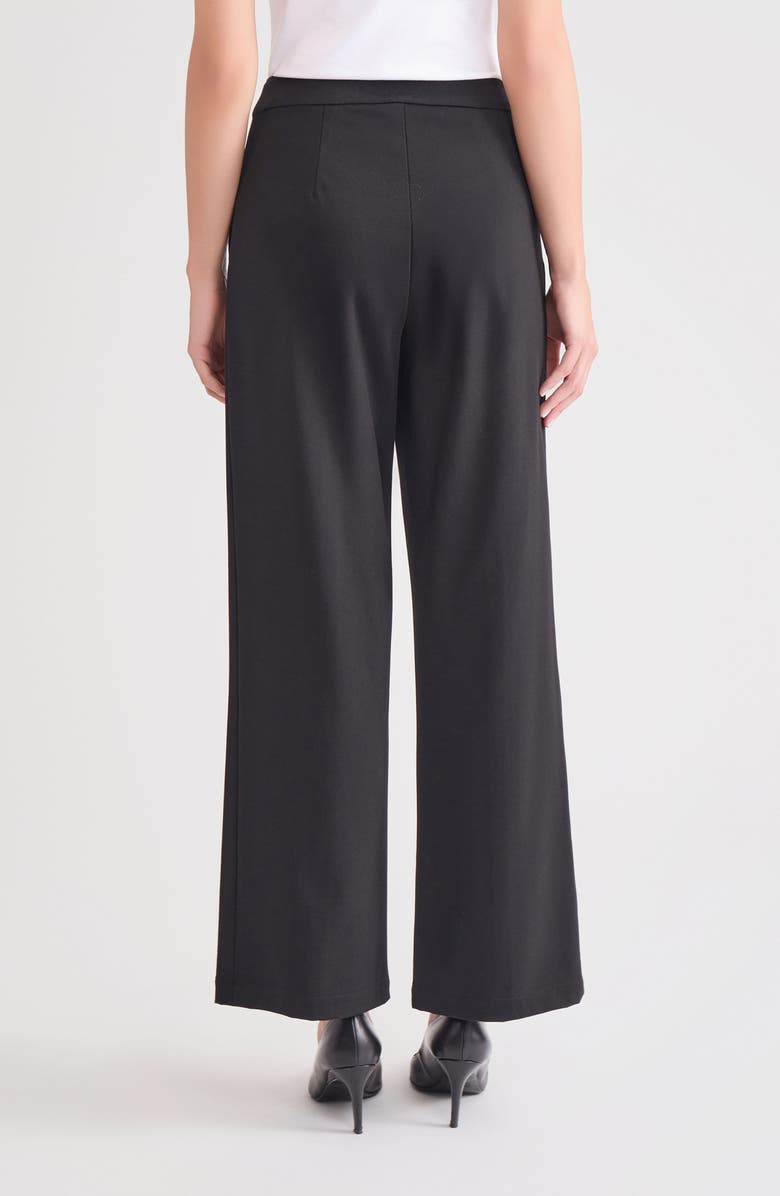 Misook Seamed Wide Leg Pants, Alternate, color, Black