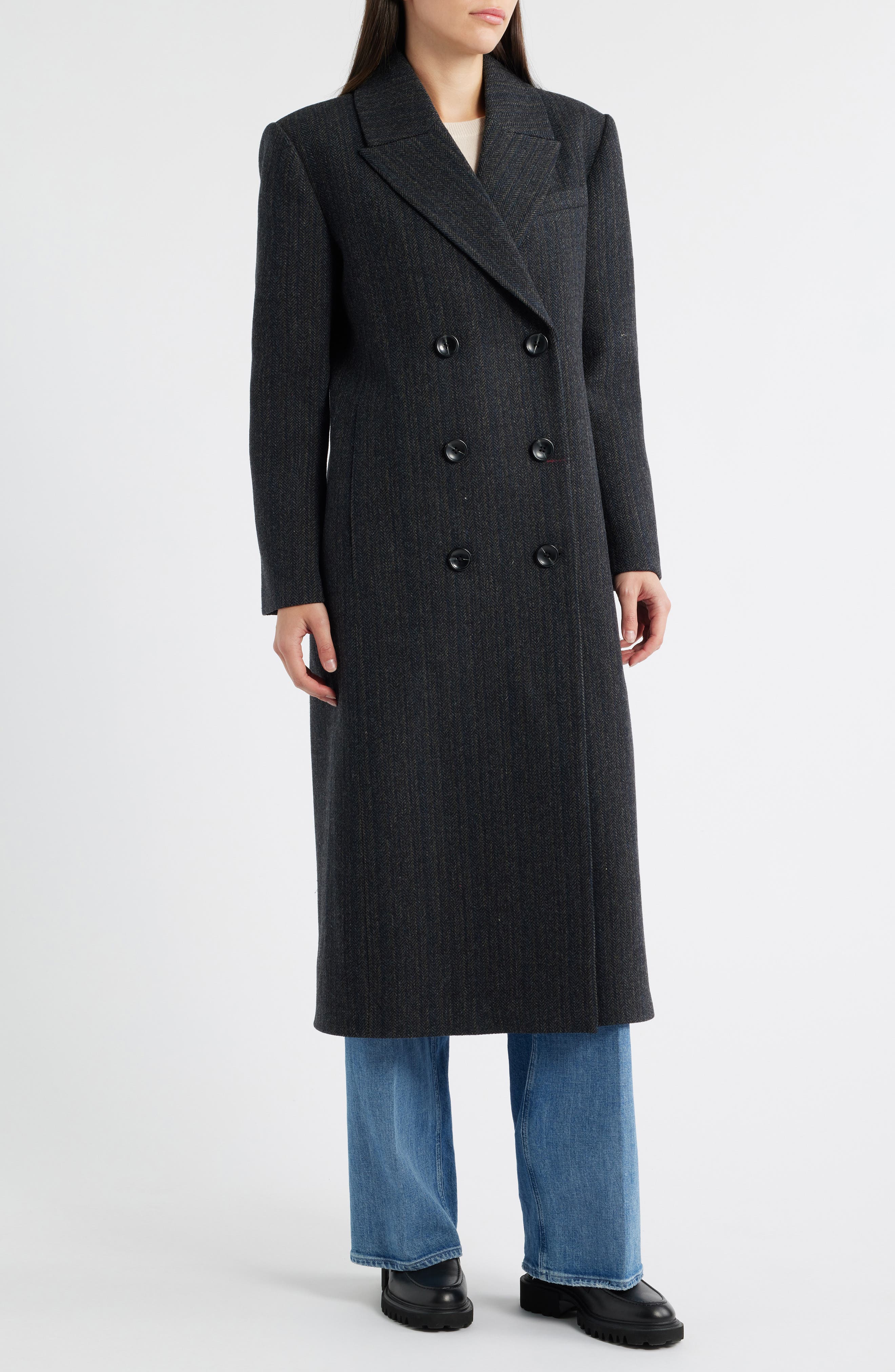 Bernardo Prescott Herringbone Coat