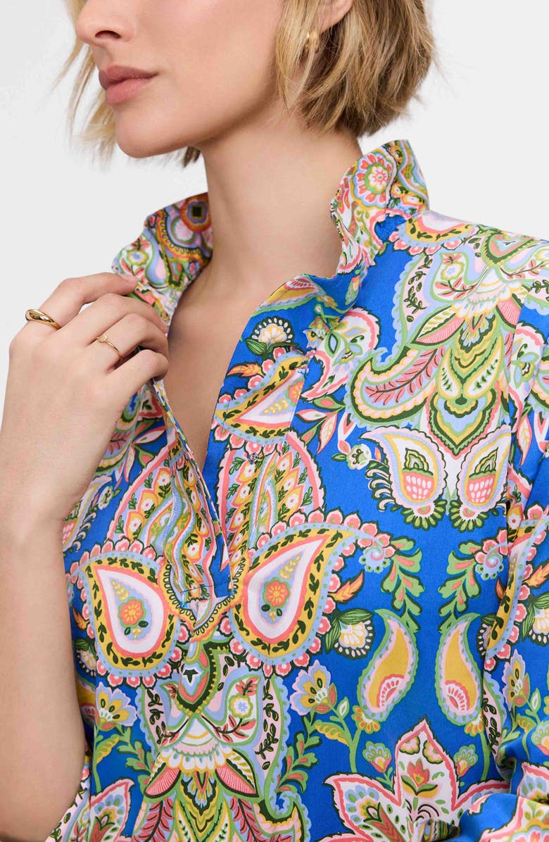 Foxcroft Tammy Three-Quarter Sleeve Cotton Dress, Alternate, color,