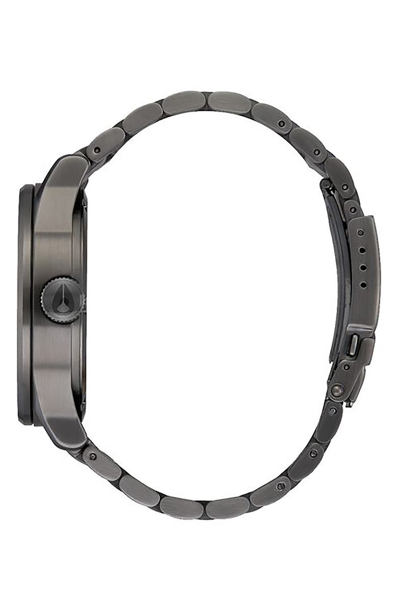 Nixon Sentry Bracelet Watch, 42mm, Alternate, color, Gunmetal / Black Sunray