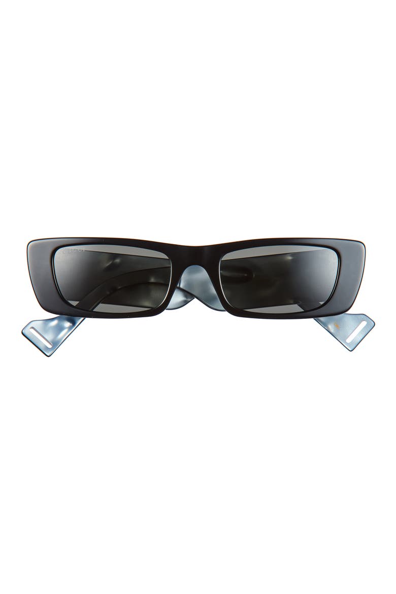 52mm Rectangular Sunglasses, Main, color, BLACK BLACK GREY