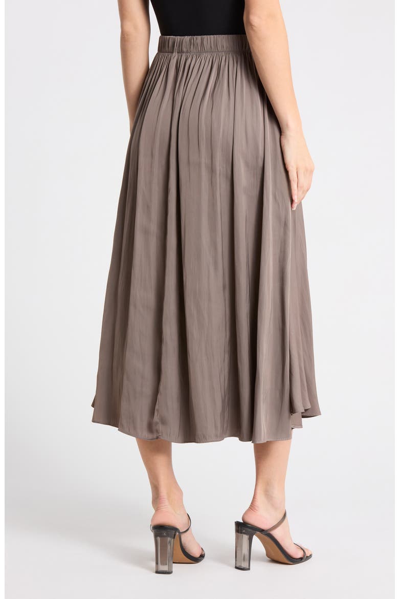 Pleated Midi Skirt, Alternate, color, TAUPE GREY