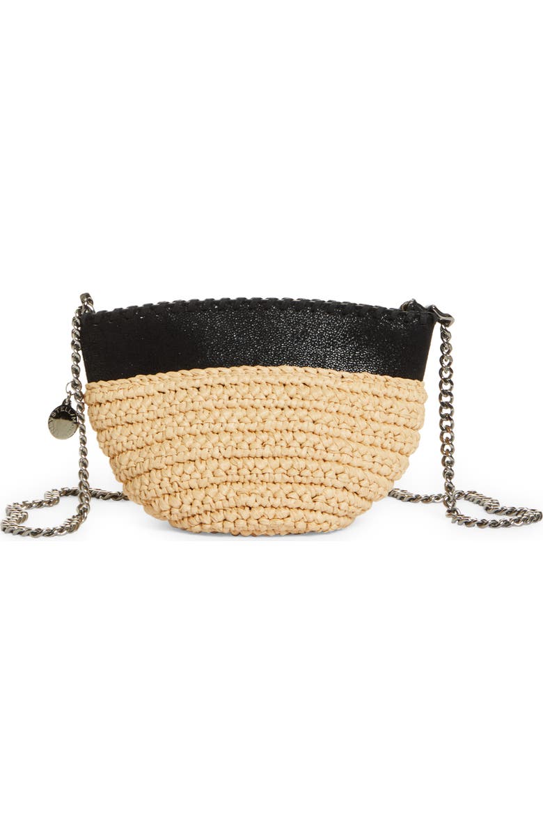 Stella McCartney Small Falabella Raffia Crossbody Bag, Main, color,