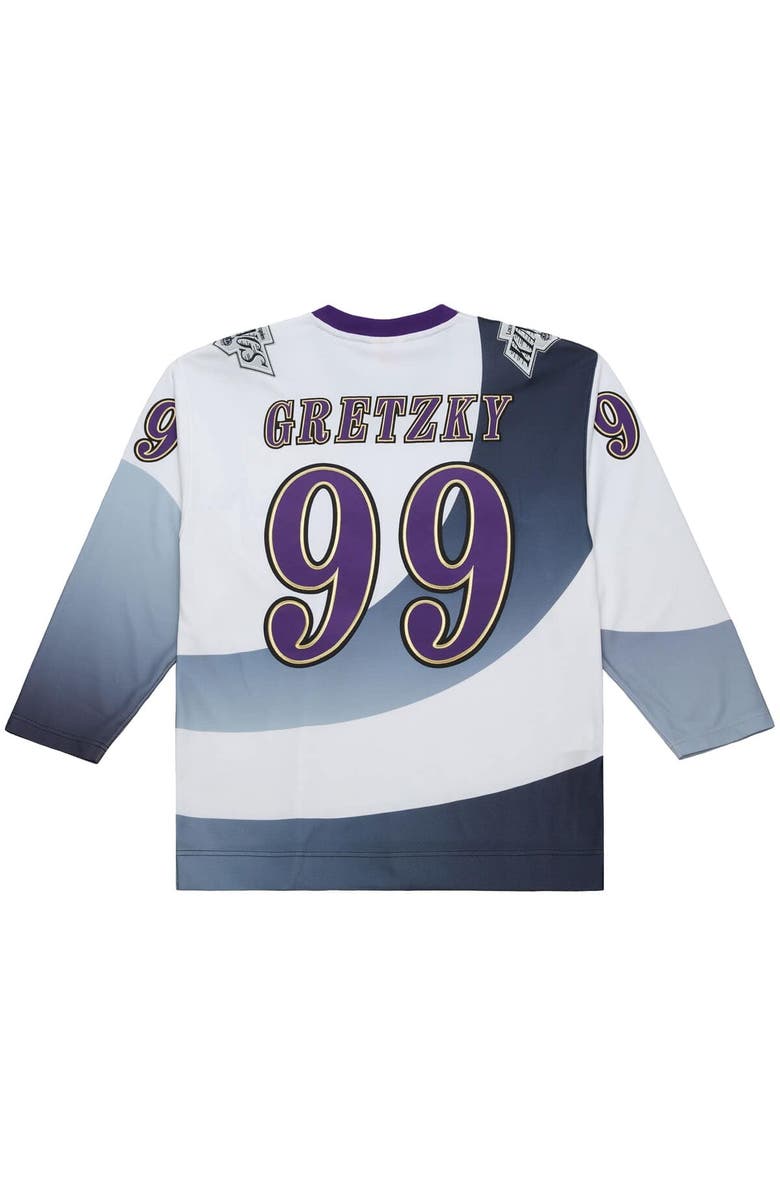 Mitchell & Ness Men's Mitchell & Ness Wayne Gretzky White Los Angeles Kings Big & Tall 1995-96 Blue Line 2.0 Jersey, Alternate, color, White