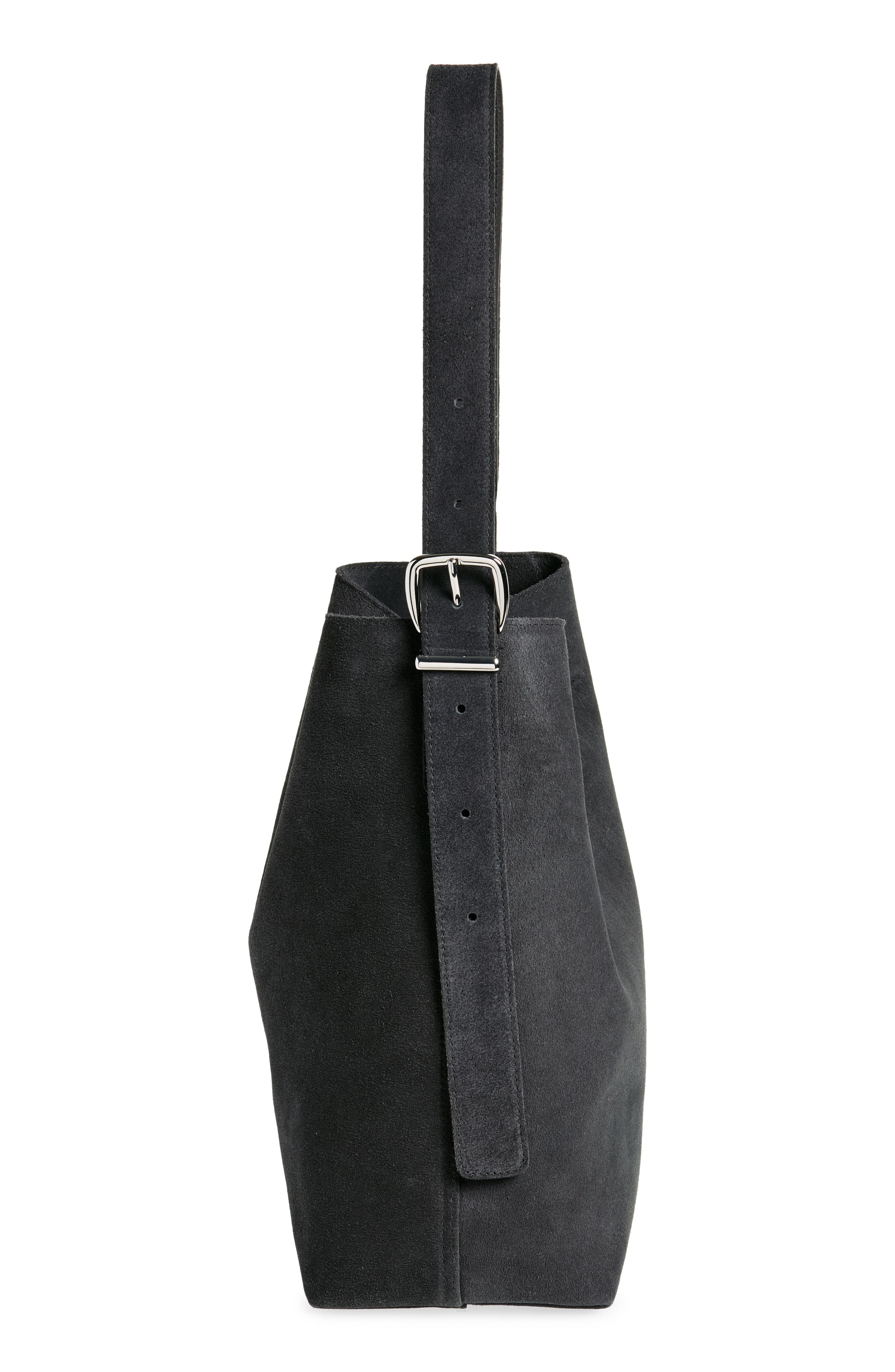 Madewell Essentials Suede Bucket Bag, Alternate, color, 