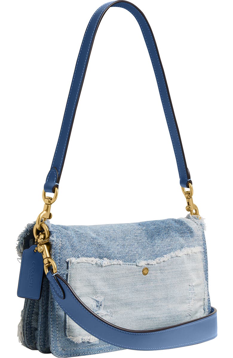 COACH Tabby 26 Upcycled Denim Patchwork Shoulder Bag, Alternate, color, Denim Multi