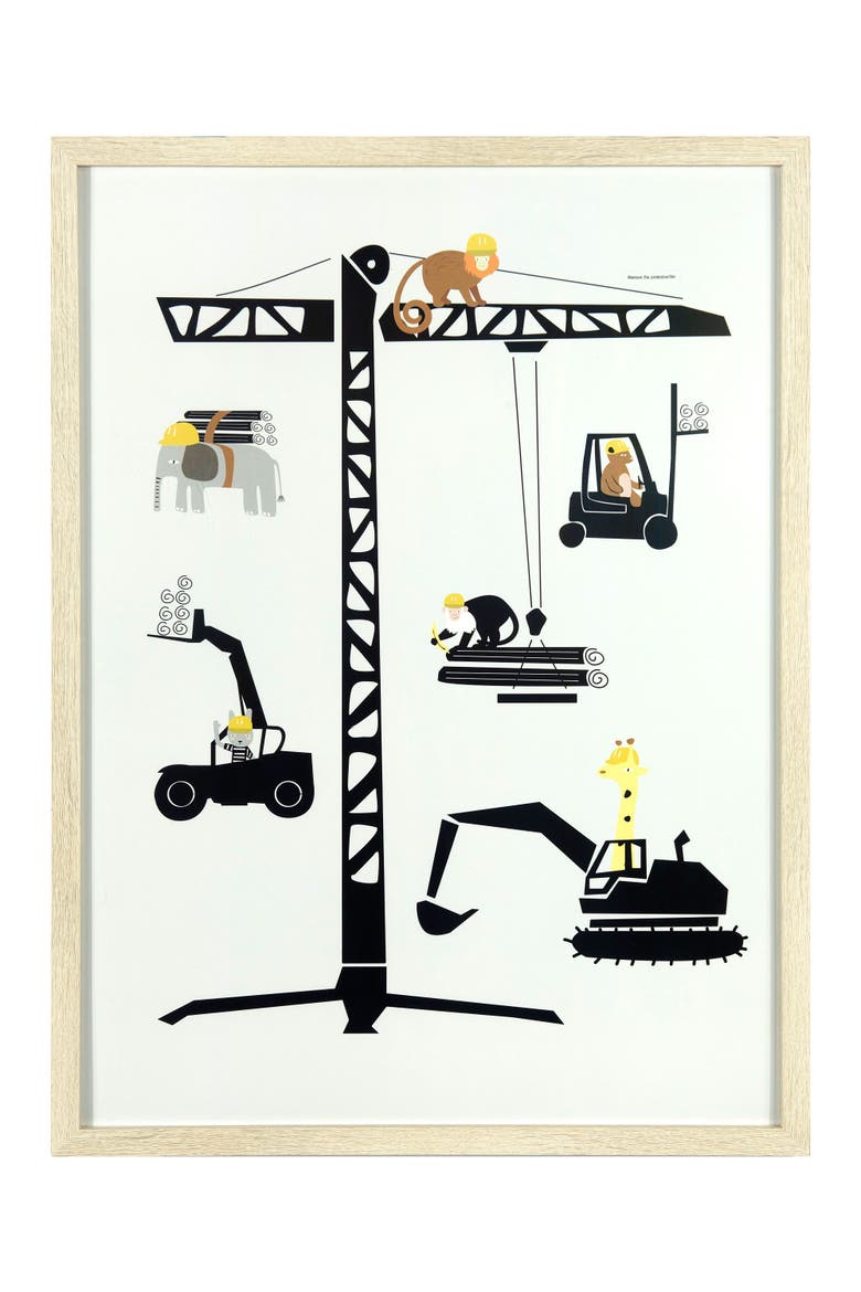 Construction Wall Art, Main, color, White
