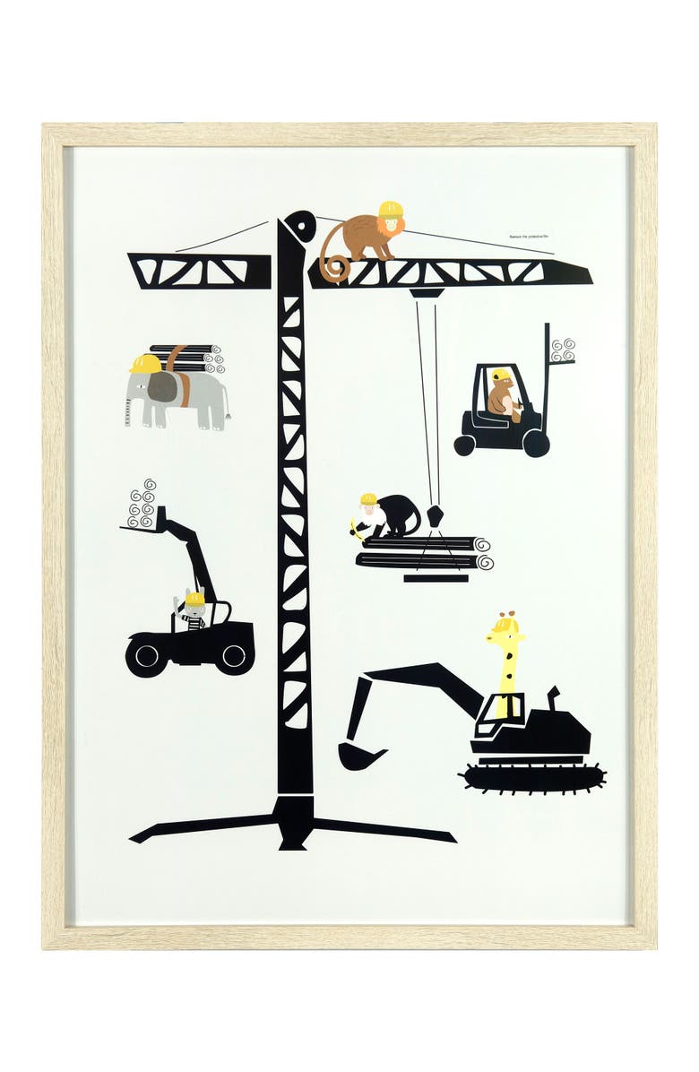 Storied Home Construction Wall Art, Main, color, White