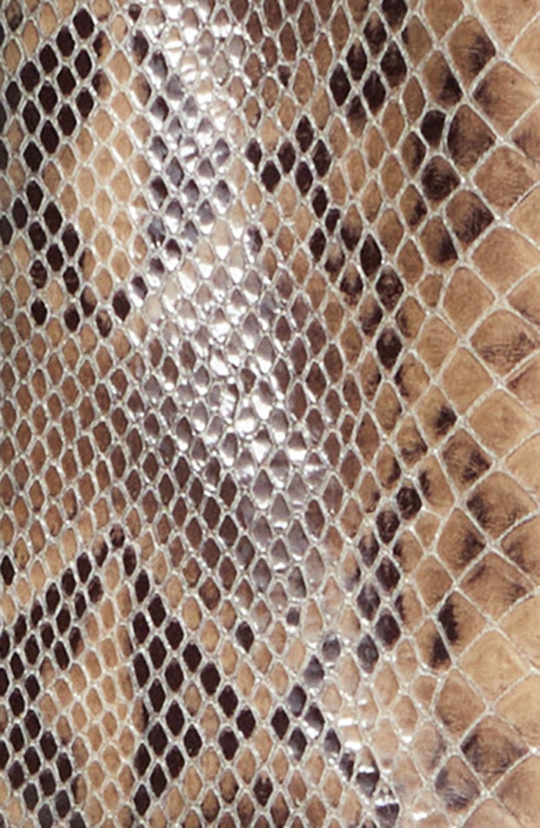 AMIRI Snake Embossed Leather Western Jacket, Alternate, color, Brown Multi