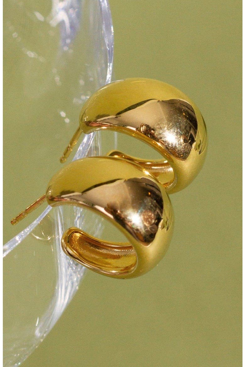 Smooth Arch Hoops, Alternate, color, Yellow Gold Vermeil