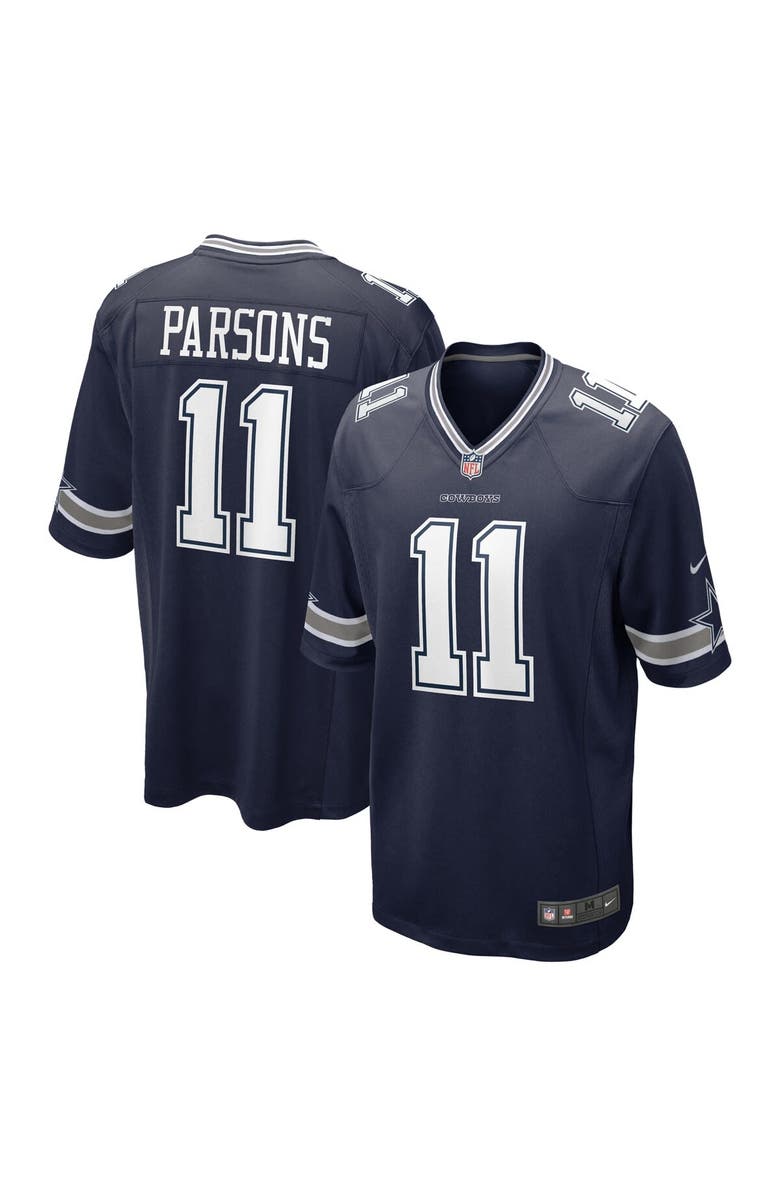 Nike Men's Nike Micah Parsons Navy Dallas Cowboys 2021 NFL Draft First Round Pick Game Jersey, Alternate, color, 