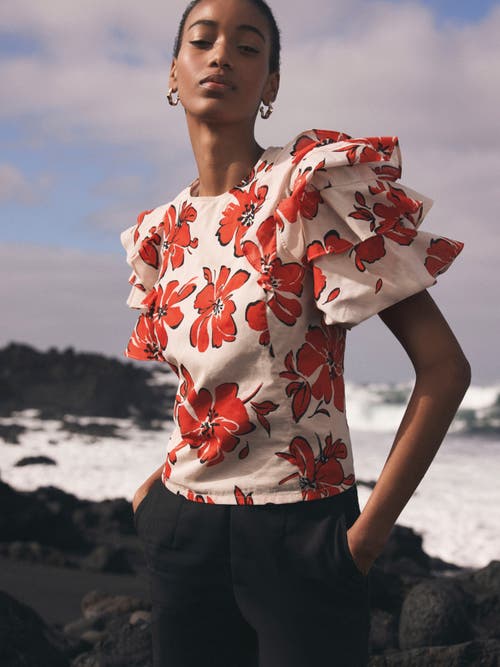 Mint Velvet Floral Print Top