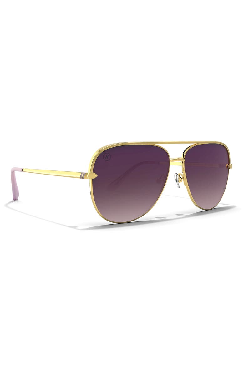 Shadow 60mm Polarized Gradient Aviator Sunglasses, Alternate, color, LILAC LUSH FADE