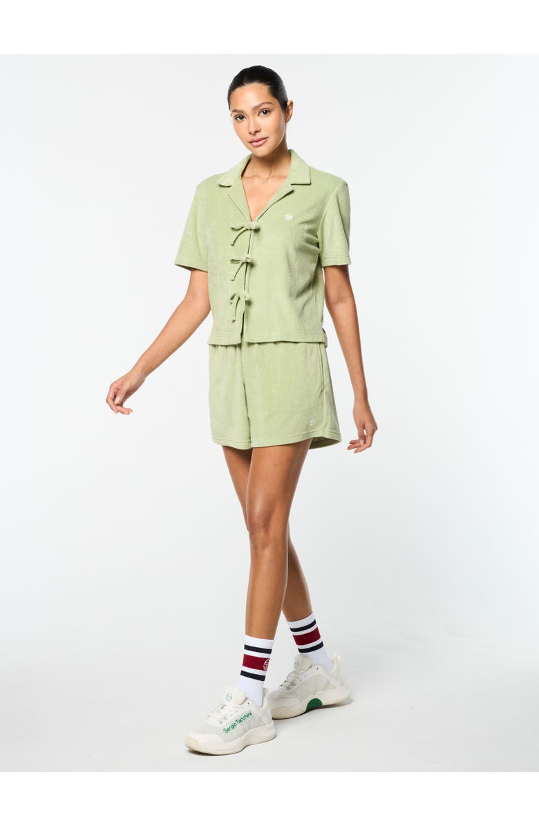 Sergio Tacchini Edda Cropped Shirt, Alternate, color, Reseda