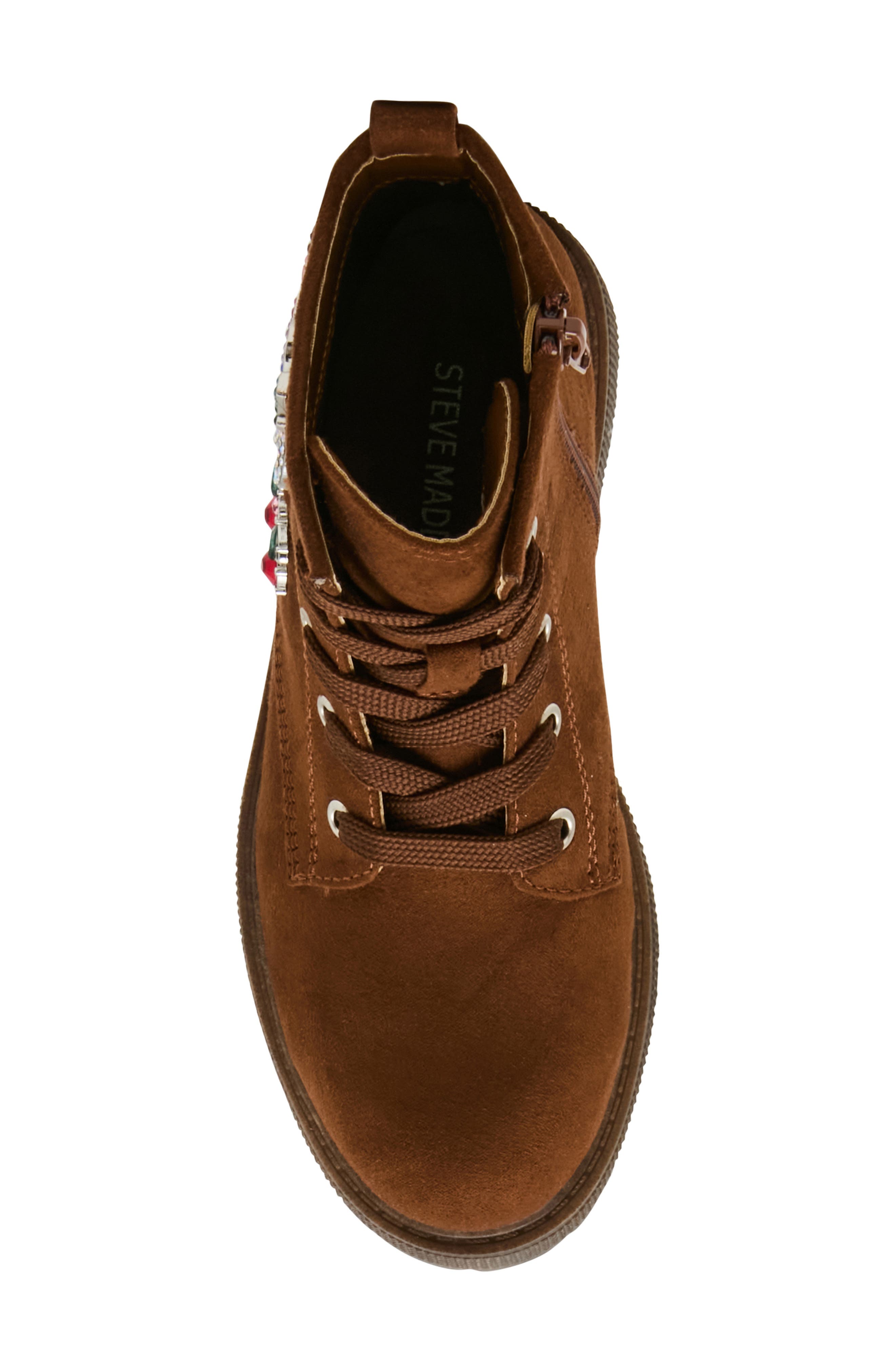 Kids' Sparky Biker Boot, Alternate, color, BROWN