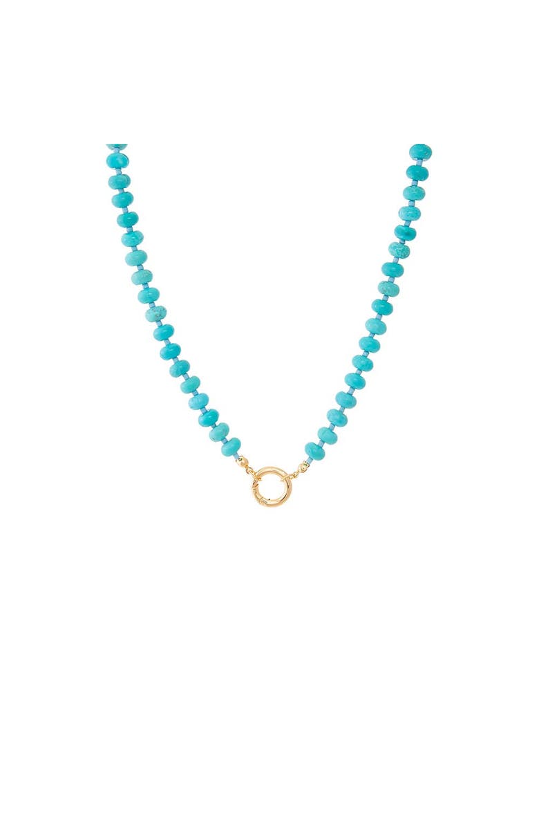 BY ADINA EDEN Turquoise Beaded Clicker Necklace, Main, color, Turquoise