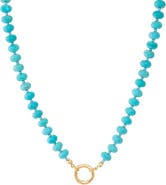 BY ADINA EDEN Turquoise Beaded Clicker Necklace