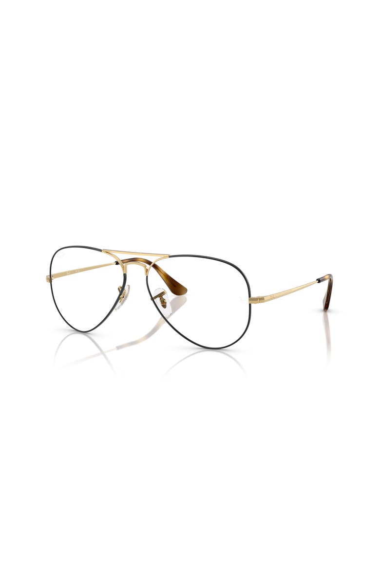 Ray-Ban 58mm Pilot optical glasses, Main, color, Brown