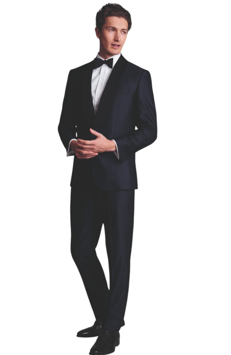 Charles Tyrwhitt Dinner Suit Trousers, Alternate, color, Black