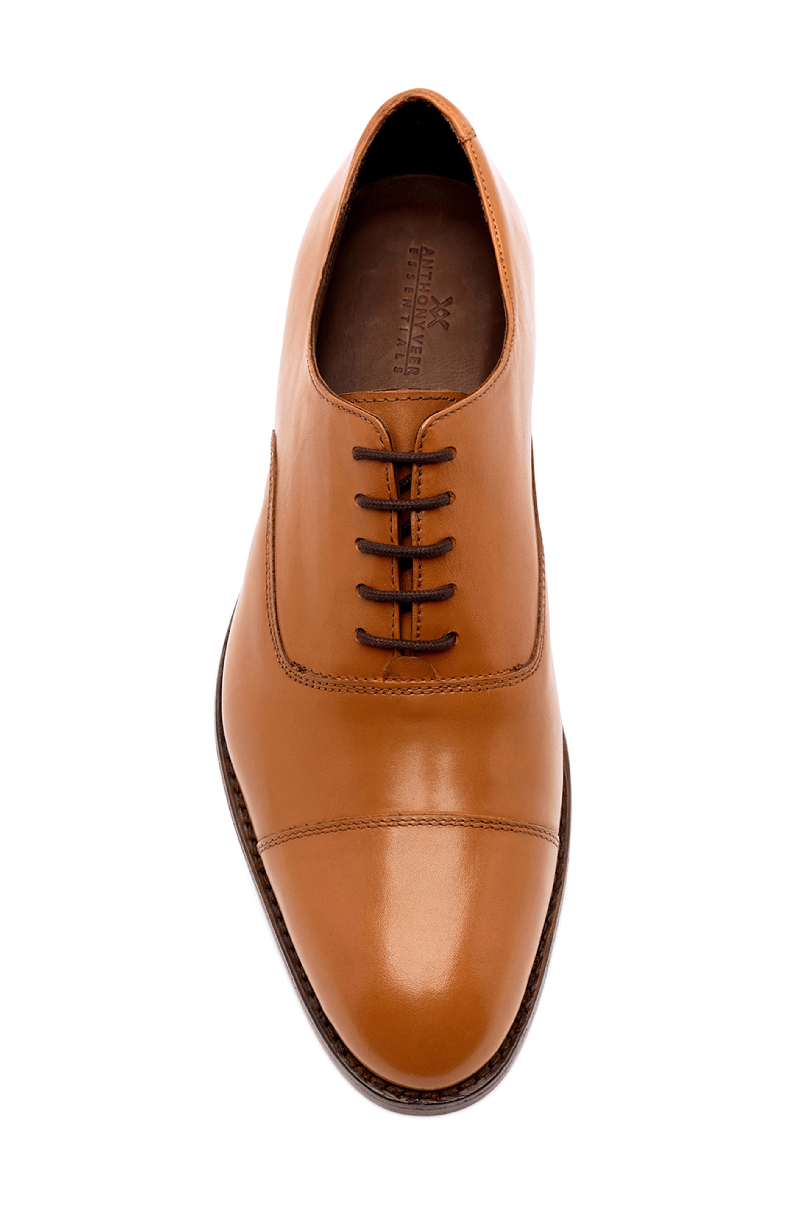 Anthony Veer Clinton Cap Toe Oxford, Alternate, color, Walnut