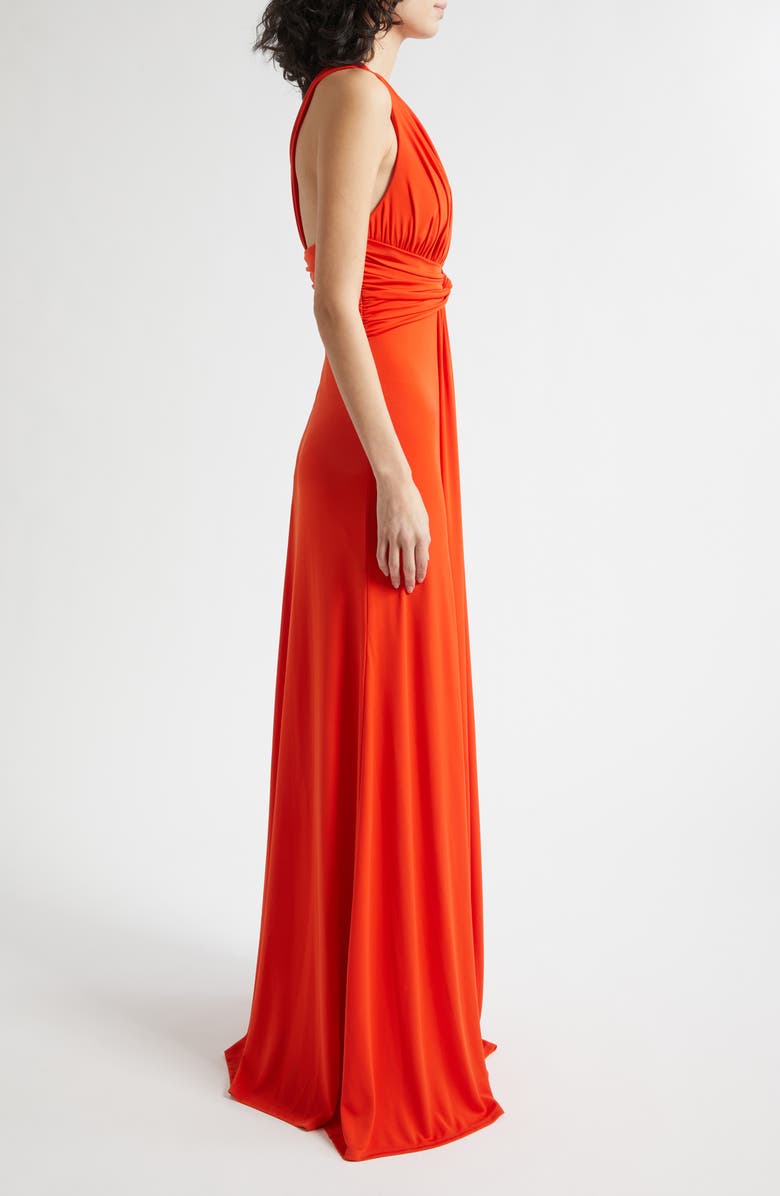 Cinq à Sept Gertie Sleeveless Gown, Alternate, color, Red Tangerine