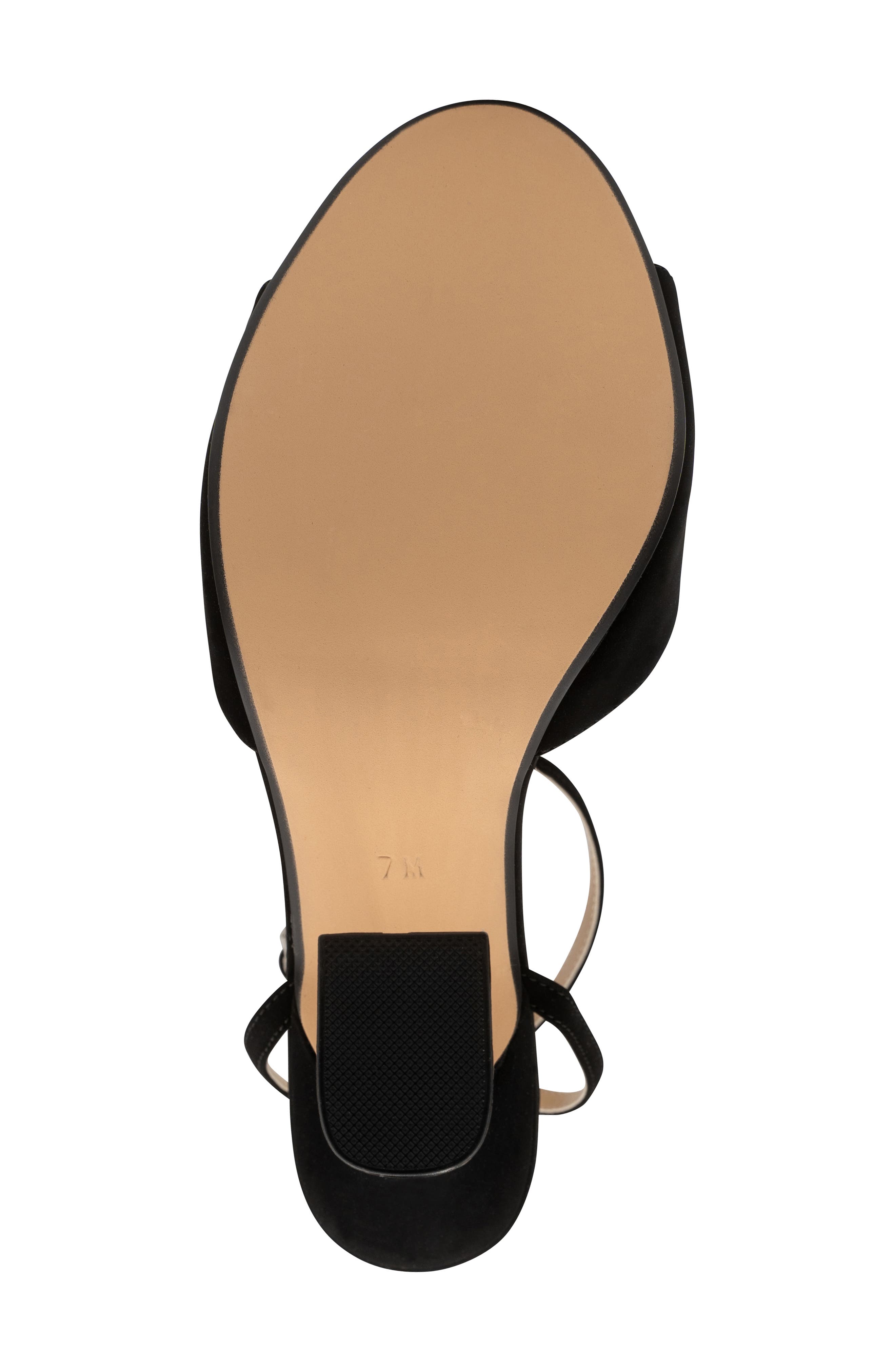 Touch Ups Quinn Ankle Strap Sandal, Alternate, color, Black