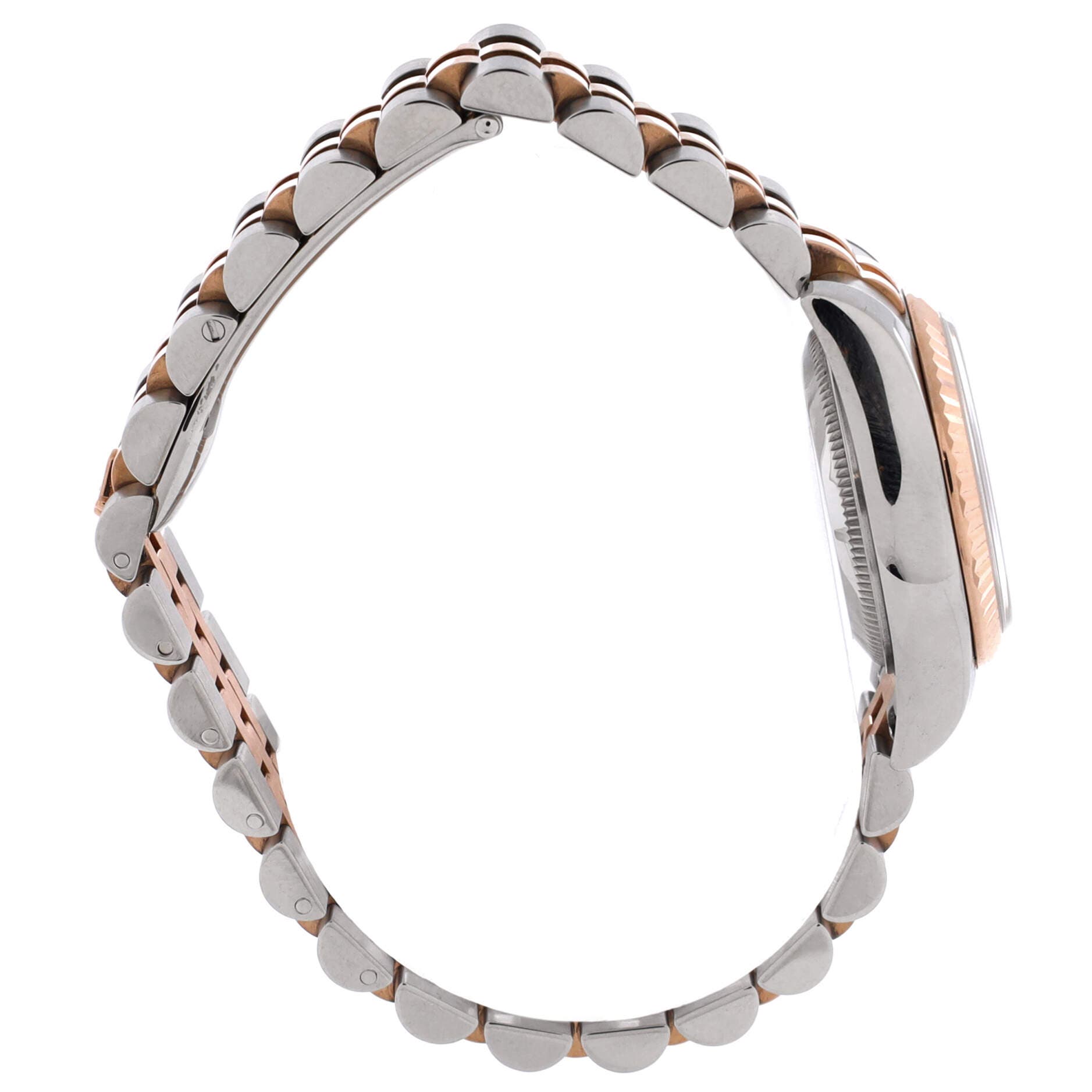 Oyster Perpetual Datejust Automatic Watch Stainless Steel and Rose Gold with Diamond Markers 26, Alternate, color, Metallic Gold
