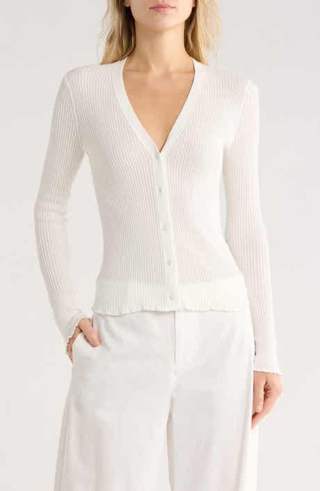 Ribbed Button Front Cardigan