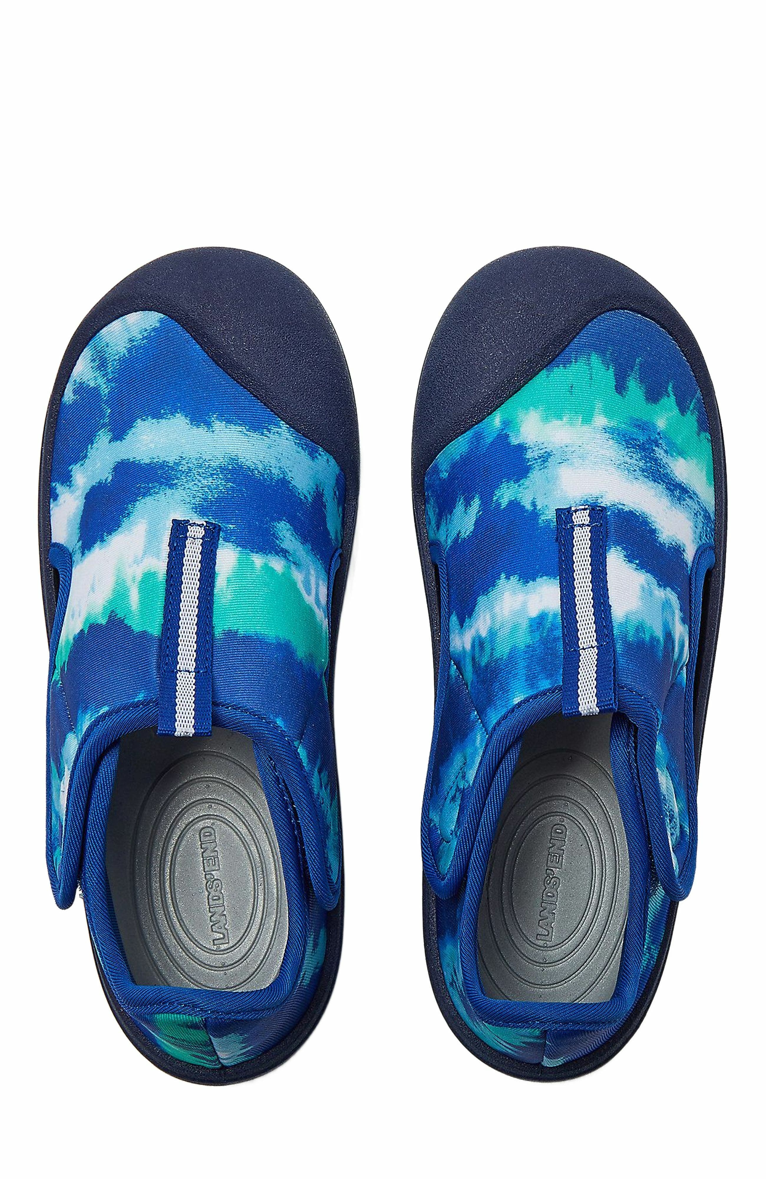 Lands' End Kids Adventurer Water Shoes, Main, color, Electric Blue Tie Dye