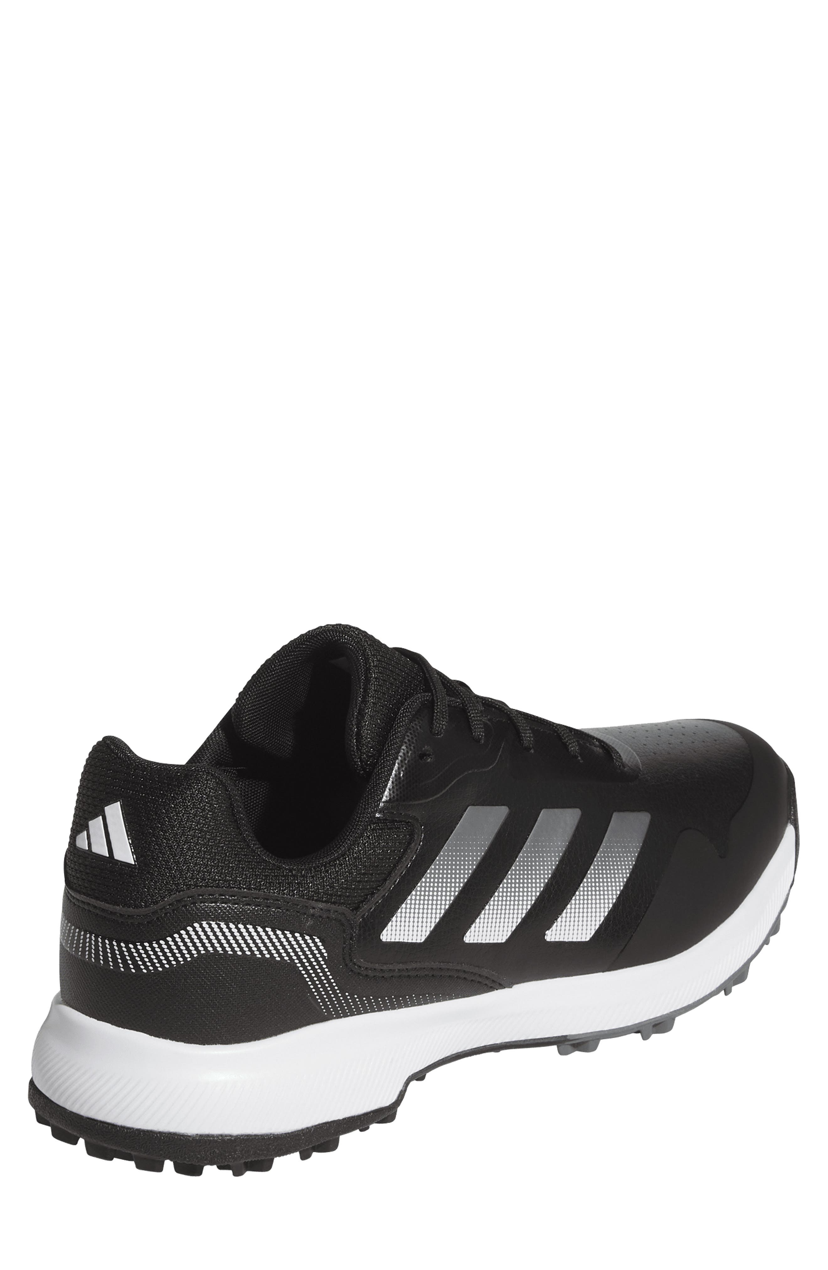 adidas Traxion Response Spikeless Golf Shoe, Alternate, color, Black/ Silver Metallic/ White