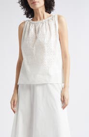 POSSE Harriet Eyelet Boat Neck Top