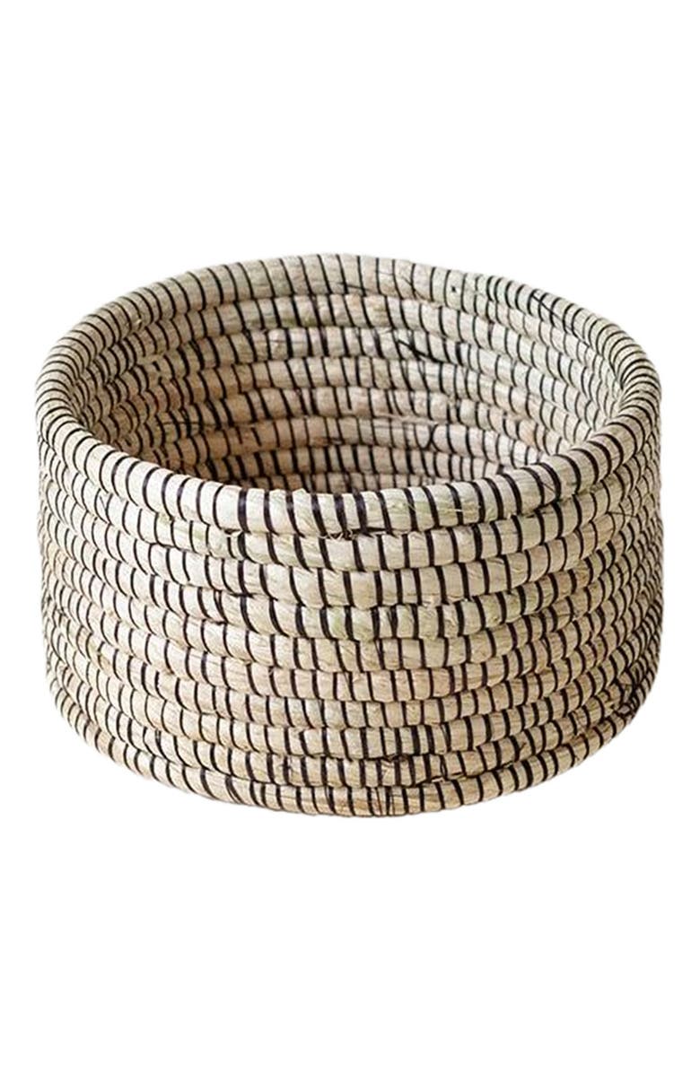 indego africa Small Raffia Dish, Main, color, Natural