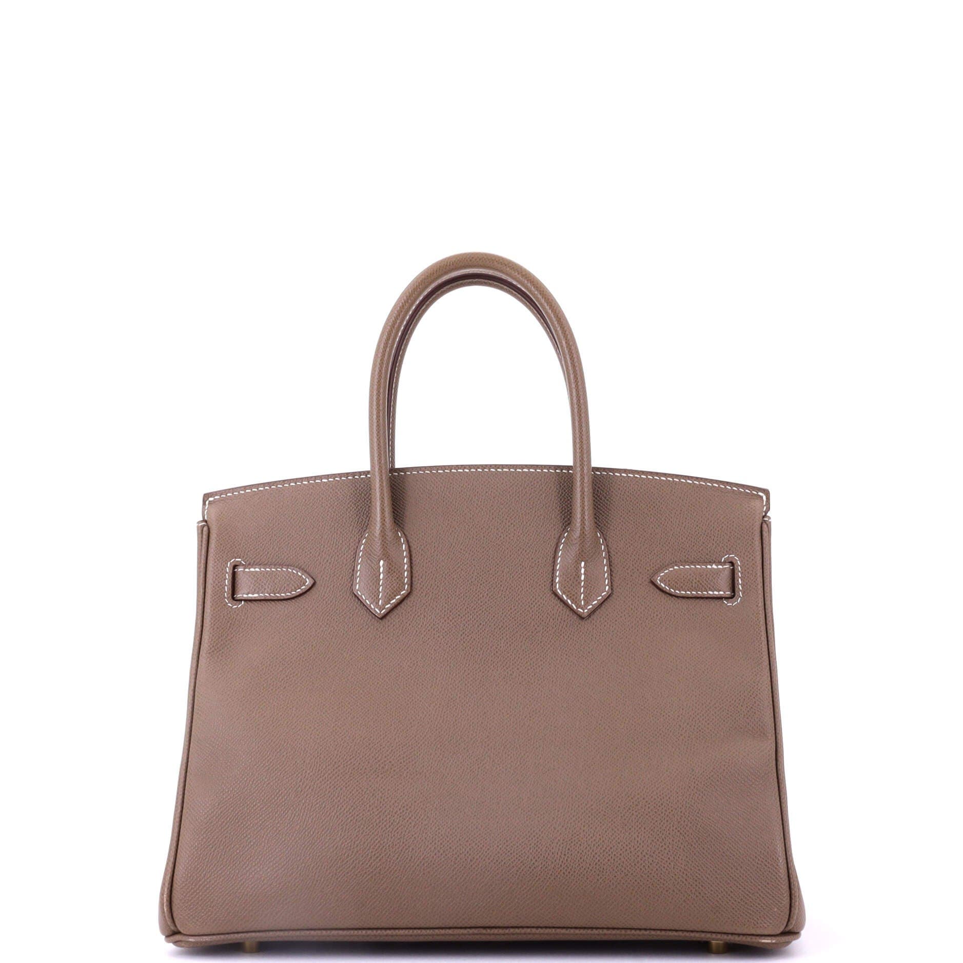 Pre-Owned Hermes Birkin Handbag Grey Epsom with Gold Hardware 30, Alternate, color, 