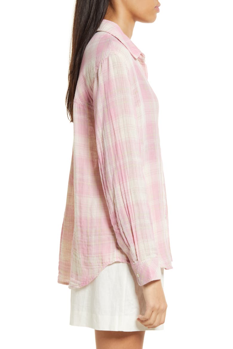 Ellis Organic Cotton Shirt, Alternate, color, ROSE SAND IVORY