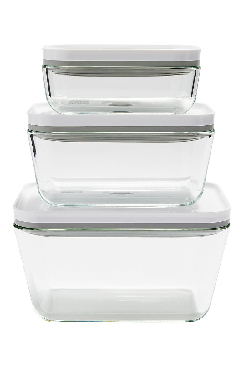 Fresh & Save 3-Piece Glass Vacuum Container Set, Main, color, MULTI-COLORED