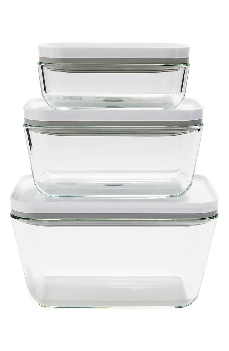 ZWILLING Fresh & Save 3-Piece Glass Vacuum Container Set, Main, color, Multi-Colored