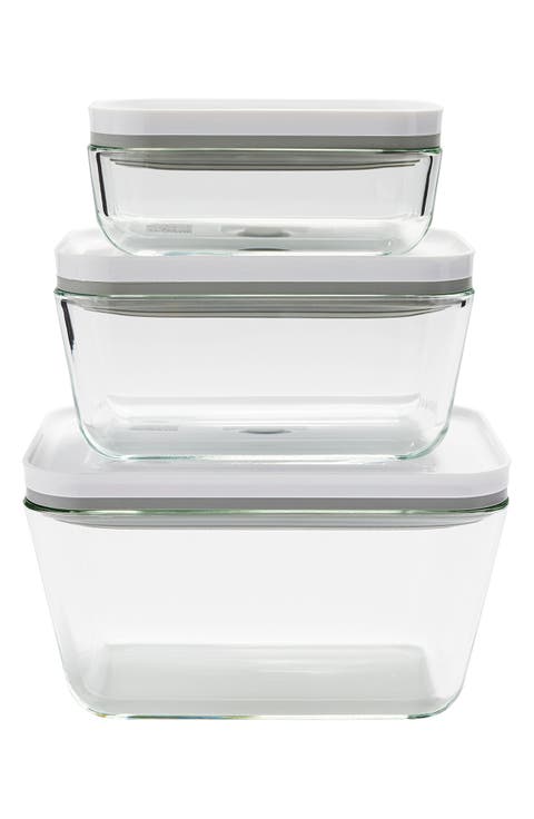 Fresh & Save 3-Piece Glass Vacuum Container Set
