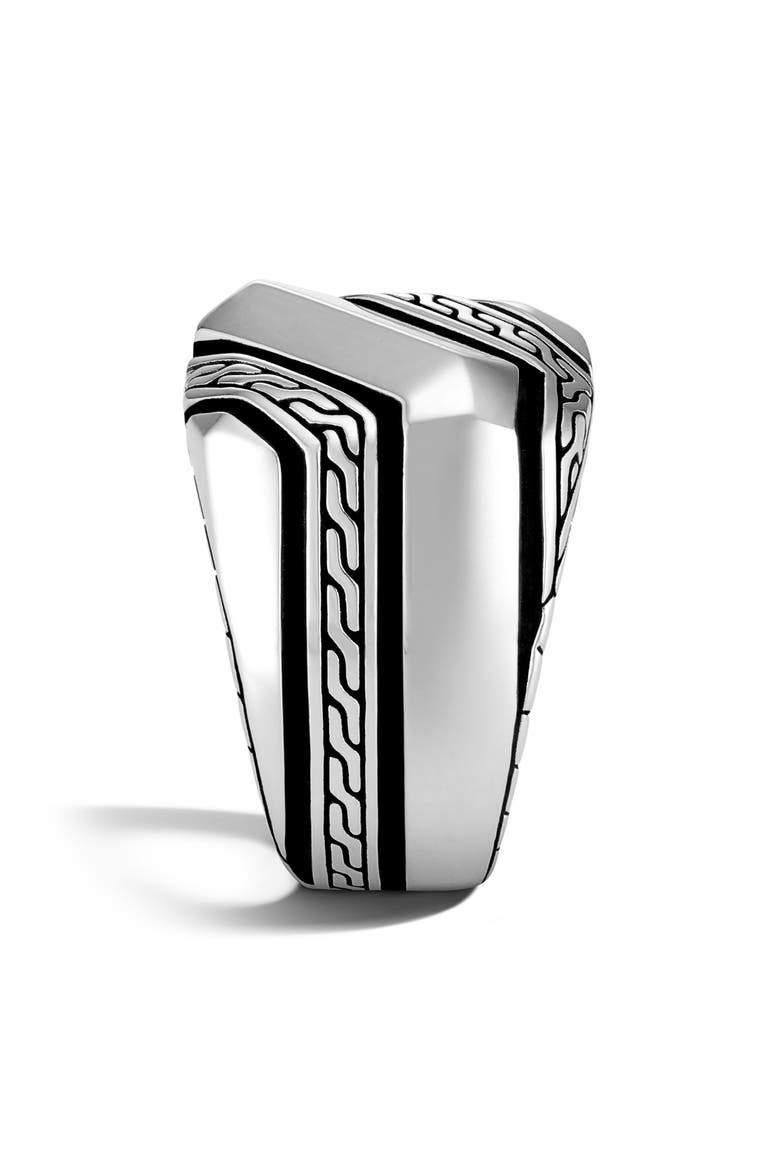 Classic Chain Signet Ring, Alternate, color, SILVER