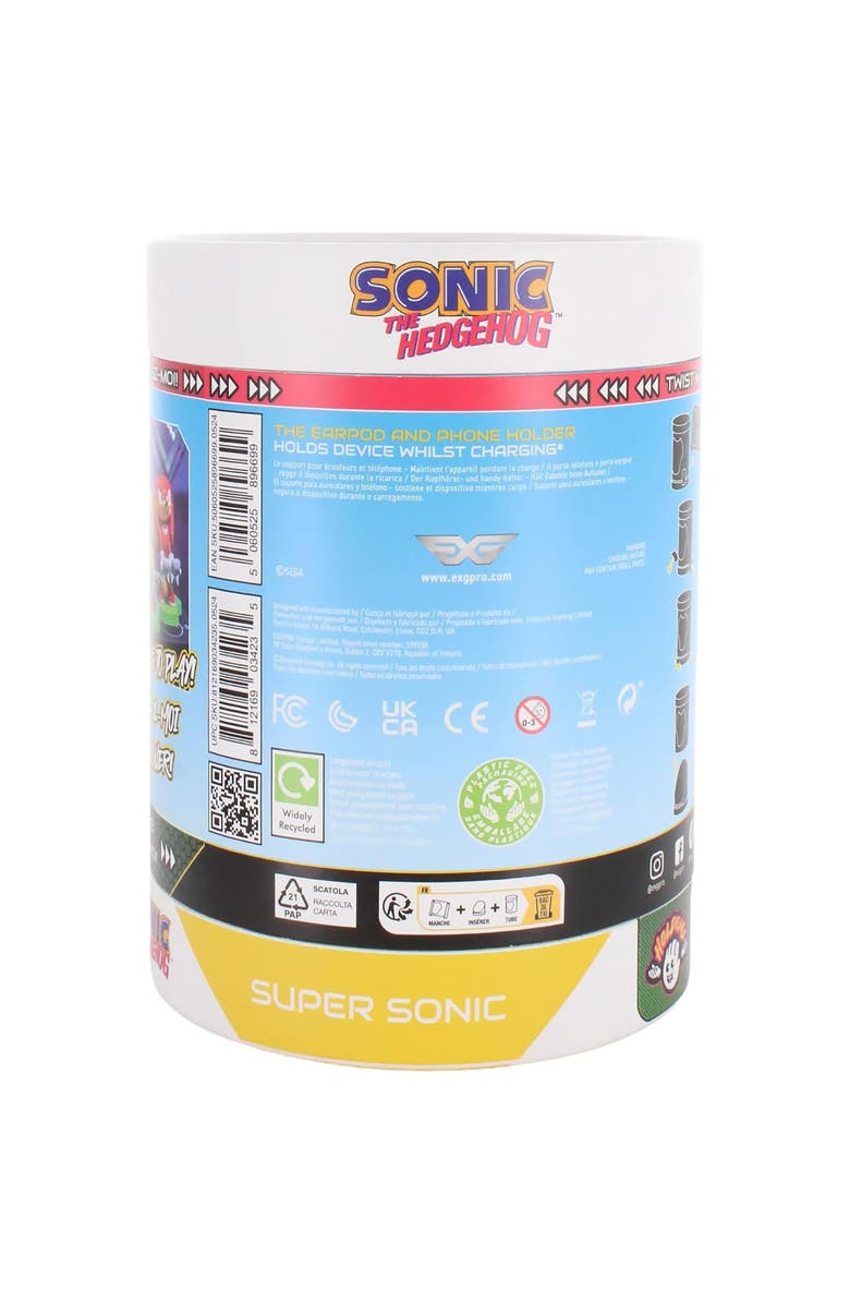 Exquisite Gaming Holdems Sega Super Sonic Earbud & Phone Holder, Alternate, color, Multicolored