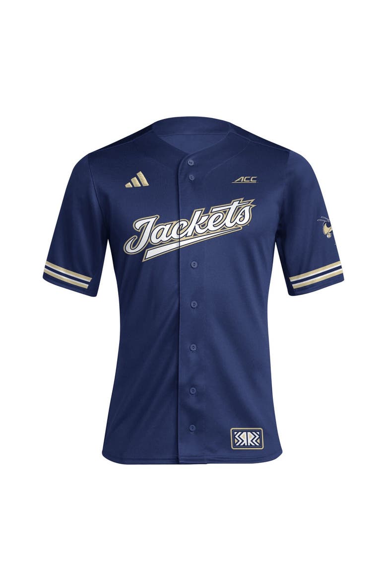 Men's adidas Navy Georgia Tech Yellow Jackets Reverse Retro Replica Baseball Jersey, Alternate, color, Navy