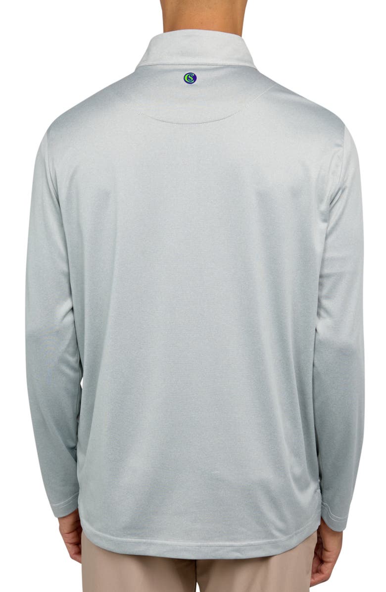 CON.STRUCT Regular Fit Melange Recycled Performance Quarter Zip, Alternate, color, Black/Taupe